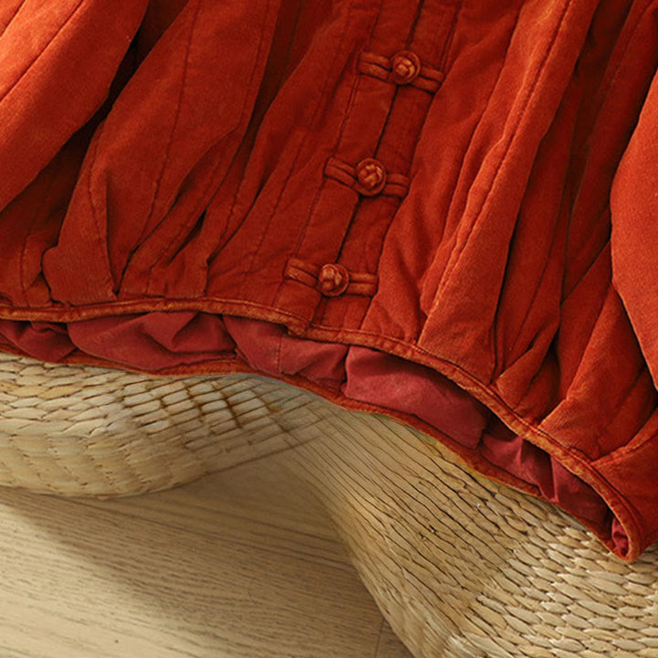 Giacca da donna in velluto a coste con maniche lunghe in poliestere e bottoni a rana , Buddha Stones Winter  - image 7