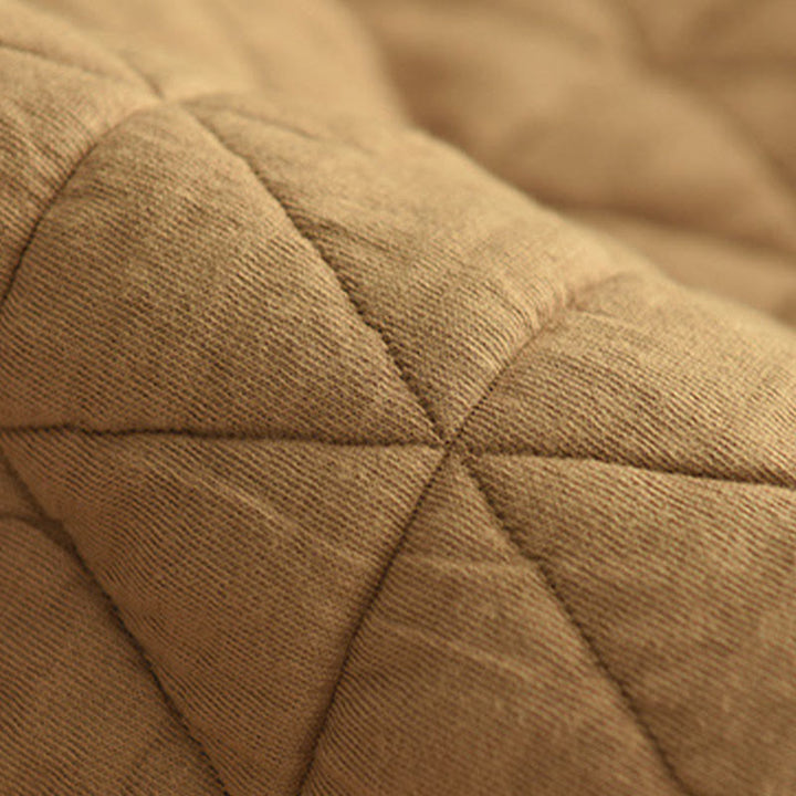 Giacca termica invernale da donna con maniche lunghe e motivo a rombi in cotone Buddha Stones, con tasche - image 15