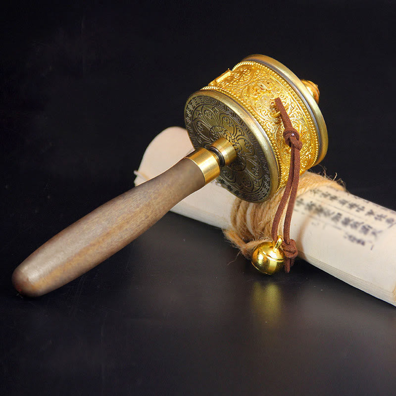 Ruota della preghiera tibetana fortunata Decorazione con sei parole vere - image 1