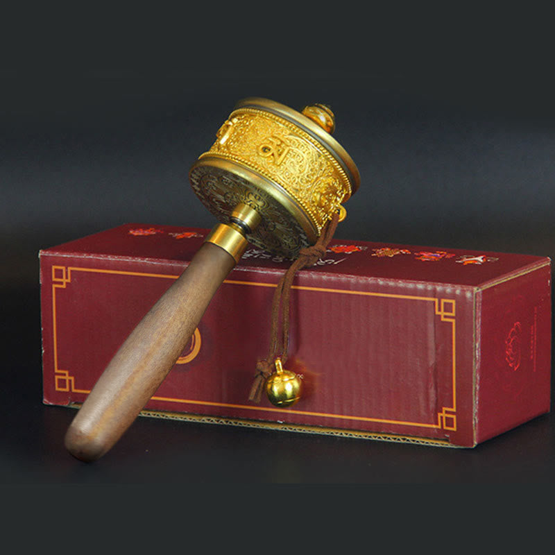 Ruota della preghiera tibetana fortunata Decorazione con sei parole vere - image 10