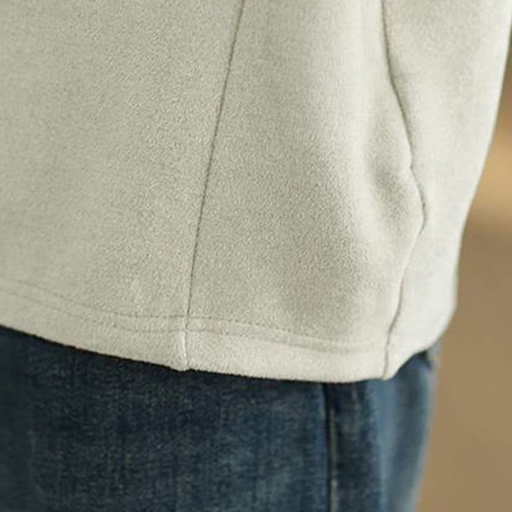 Felpa con cappuccio da donna a maniche lunghe in cotone tinta unita invernale Buddha Stones con cappuccio - image 15