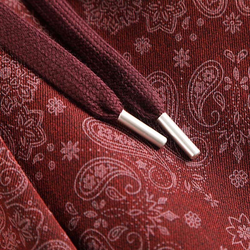 Pantaloni larghi da donna in poliestere con motivo floreale casual Buddha Stones e tasche - image 7