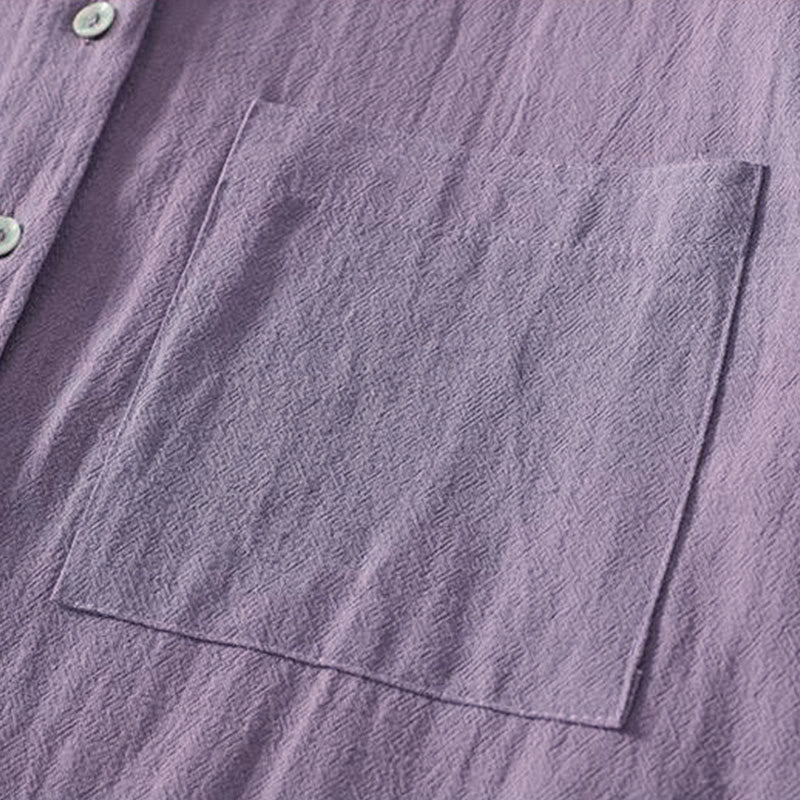 Camicia da donna in poliestere con maniche lunghe e colletto a girocollo Buddha Stones Fall con tasche - image 10