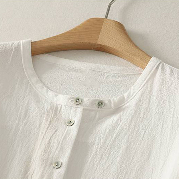 Camicia da donna in poliestere con maniche lunghe e colletto a girocollo Buddha Stones Fall con tasche - image 13