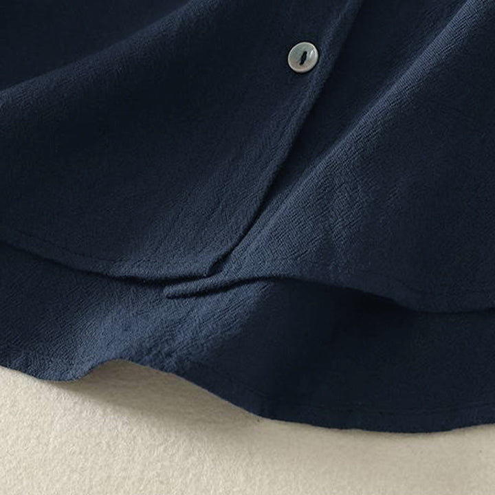 Camicia da donna in poliestere con maniche lunghe e colletto a girocollo Buddha Stones Fall con tasche - image 4