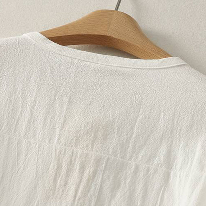 Camicia da donna in poliestere con maniche lunghe e colletto a girocollo Buddha Stones Fall con tasche - image 14