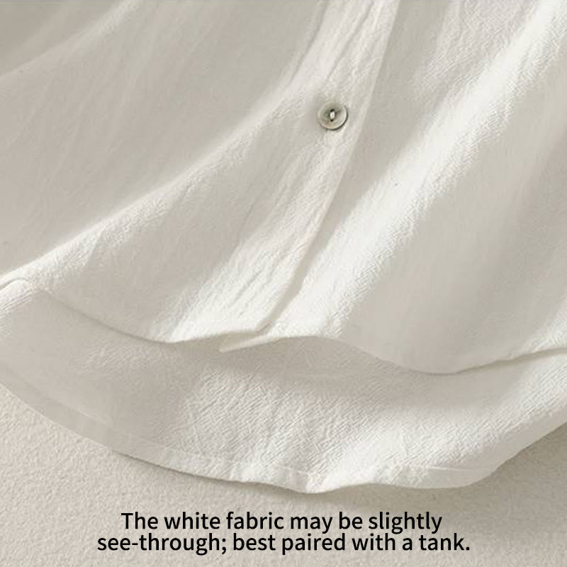 Camicia da donna in poliestere con maniche lunghe e colletto a girocollo Buddha Stones Fall con tasche - image 20