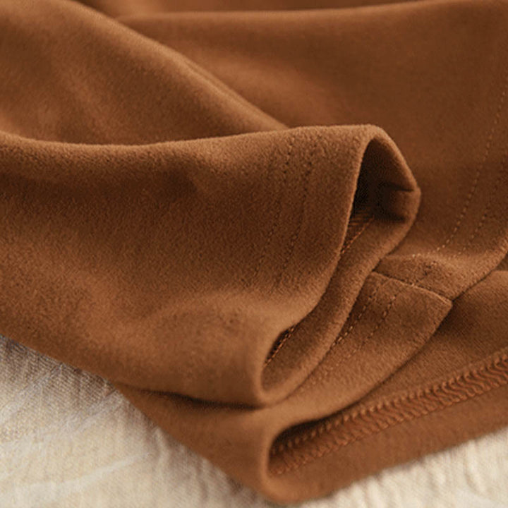 Felpa con cappuccio da donna a maniche lunghe in cotone spesso tinta unita invernale Buddha Stones con cappuccio - image 6