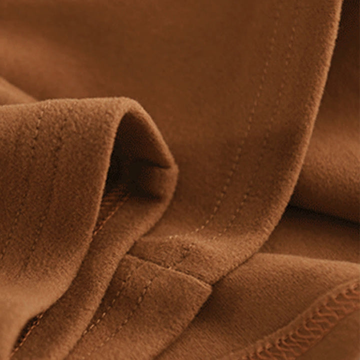 Felpa con cappuccio da donna a maniche lunghe in cotone spesso tinta unita invernale Buddha Stones con cappuccio - image 5