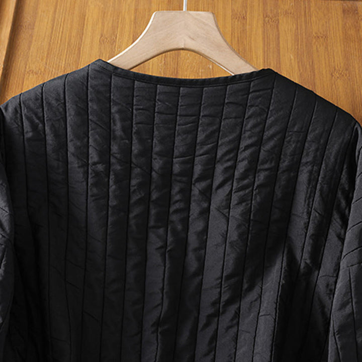 Giacca da donna in cotone con scollo rotondo semplice, coulisse e maniche lunghe, con tasca, modello Buddha Stones - image 4