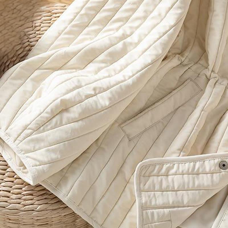 Giacca da donna in cotone con scollo rotondo semplice, coulisse e maniche lunghe, con tasca, modello Buddha Stones - image 19