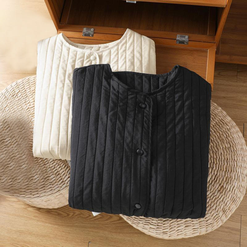 Giacca da donna in cotone con scollo rotondo semplice, coulisse e maniche lunghe, con tasca, modello Buddha Stones - image 23