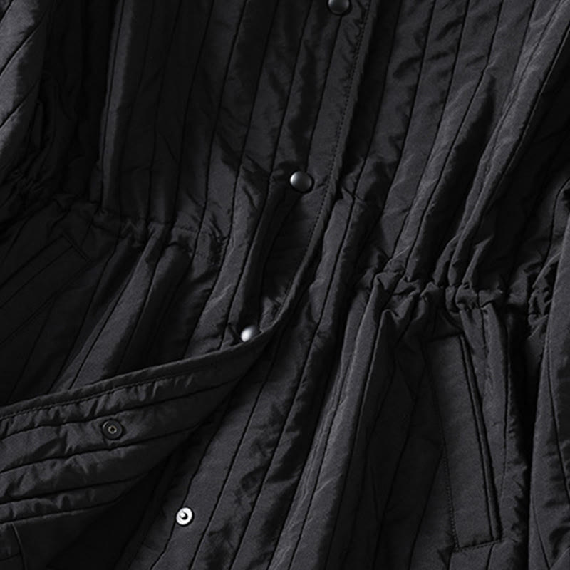 Giacca da donna in cotone con scollo rotondo semplice, coulisse e maniche lunghe, con tasca, modello Buddha Stones - image 6