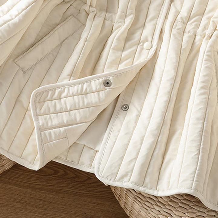 Giacca da donna in cotone con scollo rotondo semplice, coulisse e maniche lunghe, con tasca, modello Buddha Stones - image 18