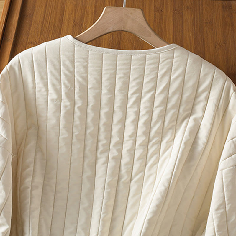 Giacca da donna in cotone con scollo rotondo semplice, coulisse e maniche lunghe, con tasca, modello Buddha Stones - image 13