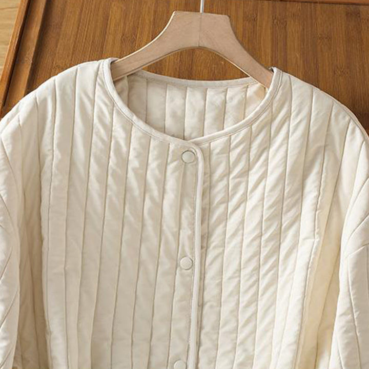 Giacca da donna in cotone con scollo rotondo semplice, coulisse e maniche lunghe, con tasca, modello Buddha Stones - image 12