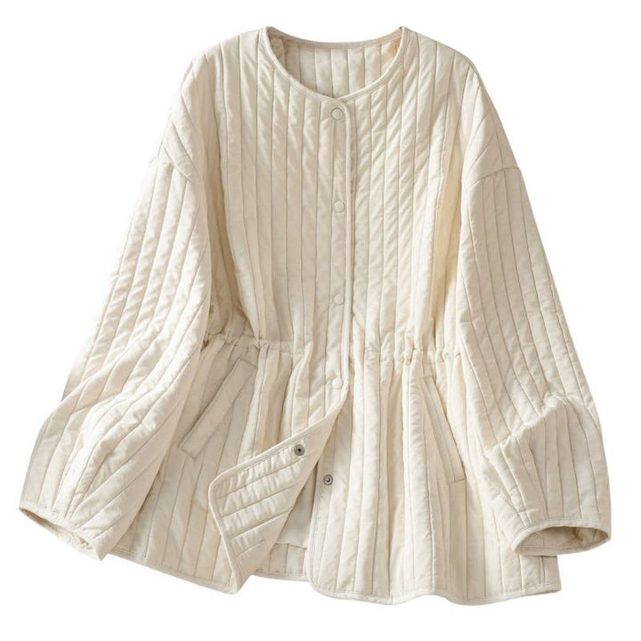 Giacca da donna in cotone con scollo rotondo semplice, coulisse e maniche lunghe, con tasca, modello Buddha Stones - image 22