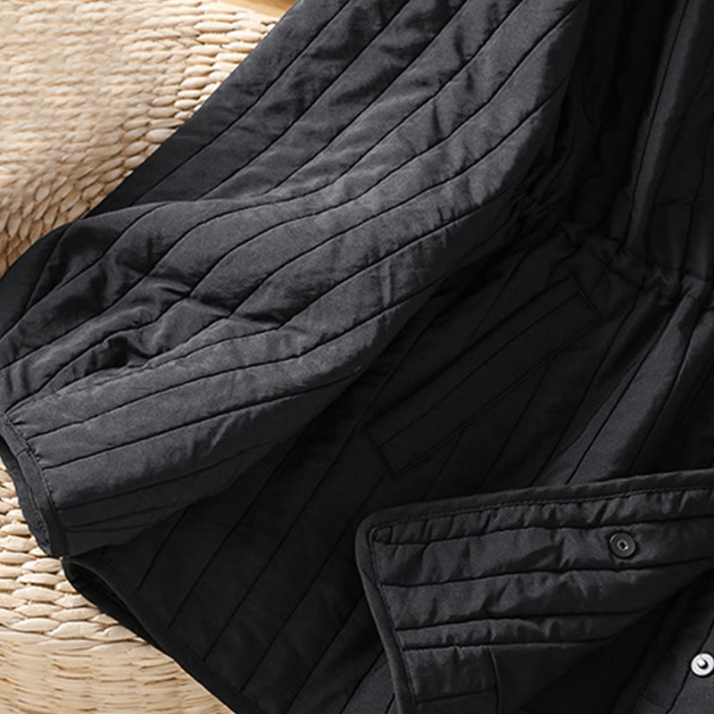 Giacca da donna in cotone con scollo rotondo semplice, coulisse e maniche lunghe, con tasca, modello Buddha Stones - image 9