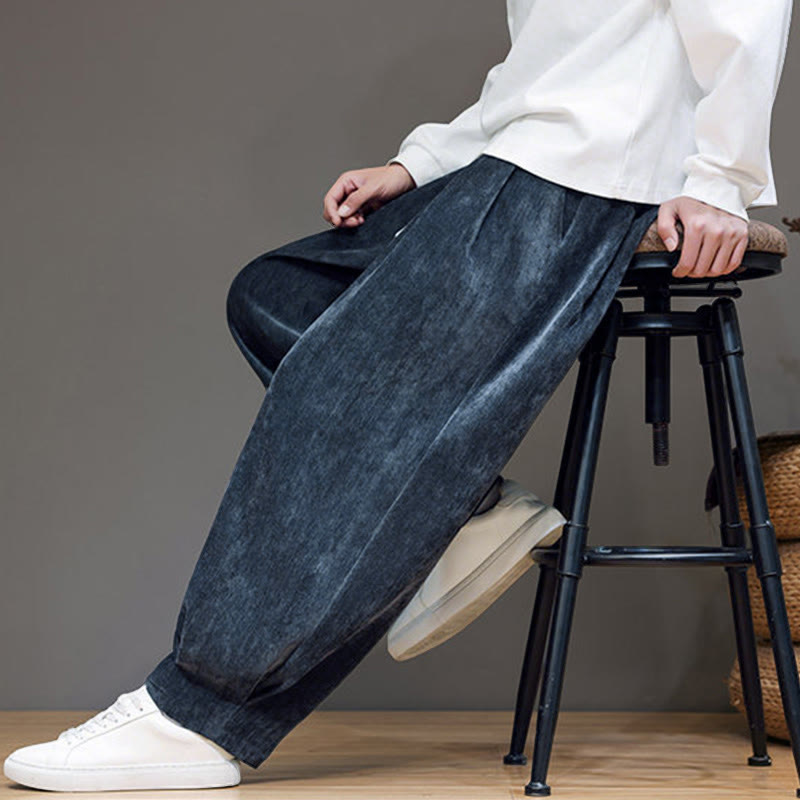 Pantaloni da uomo in puro cotone invernale con fodera in pile spesso e tasche , Buddha Stones - image 7