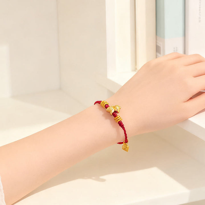 Bracciale regolabile in corda intrecciata con Buddha Stones, anno del cavallo, successo e forza - image 3