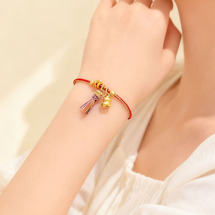 Bracciale regolabile in corda intrecciata con Buddha Stones, anno del cavallo, successo e forza - image 9