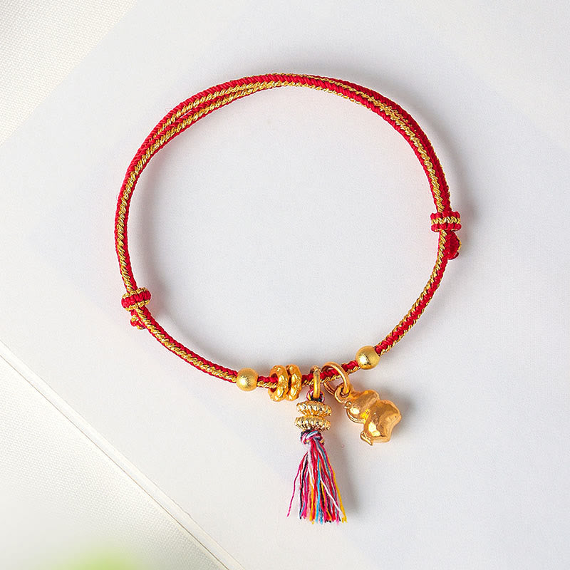 Bracciale regolabile in corda intrecciata con Buddha Stones, anno del cavallo, successo e forza - image 8
