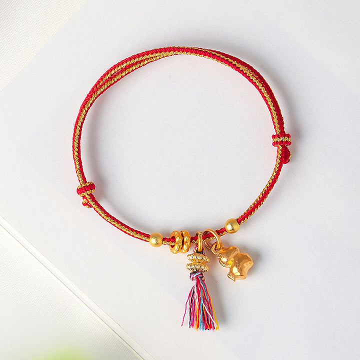 Bracciale regolabile in corda intrecciata con Buddha Stones, anno del cavallo, successo e forza - image 8