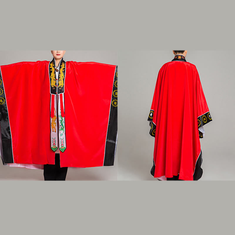 Kimono unisex con maniche lunghe e larghe, ricamo Wudang con Buddha Stones , drago e tigre, per cerimonia di Qigong - image 5