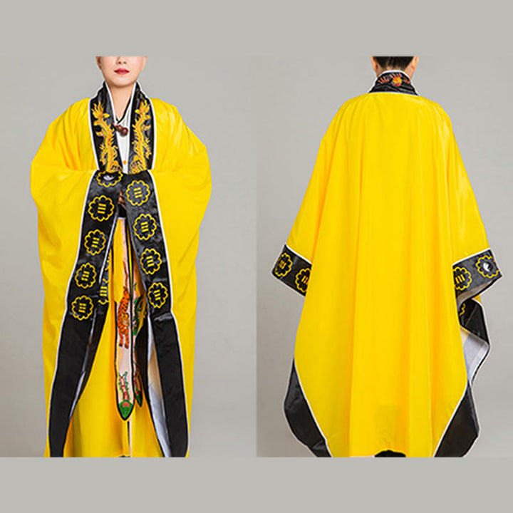 Kimono unisex con maniche lunghe e larghe, ricamo Wudang con Buddha Stones , drago e tigre, per cerimonia di Qigong - image 10