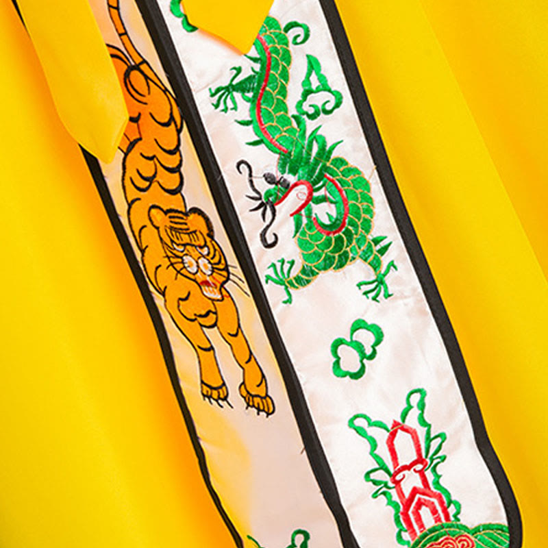 Kimono unisex con maniche lunghe e larghe, ricamo Wudang con Buddha Stones , drago e tigre, per cerimonia di Qigong - image 13