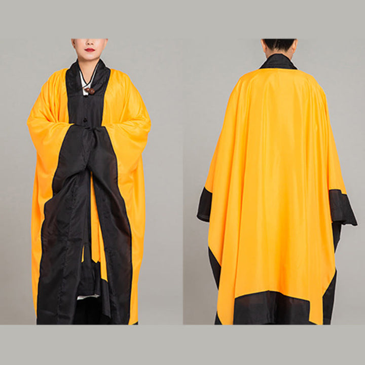 Kimono taoista unisex con maniche lunghe e larghe, tinta unita, per cerimonia di Qigong e Tai Chi , Buddha Stones Wudang - image 5