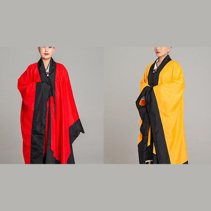 Kimono taoista unisex con maniche lunghe e larghe, tinta unita, per cerimonia di Qigong e Tai Chi , Buddha Stones Wudang - image 17