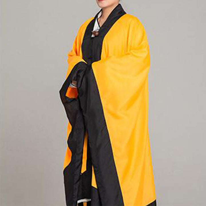 Kimono taoista unisex con maniche lunghe e larghe, tinta unita, per cerimonia di Qigong e Tai Chi , Buddha Stones Wudang - image 2