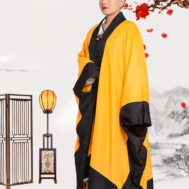 Kimono taoista unisex con maniche lunghe e larghe, tinta unita, per cerimonia di Qigong e Tai Chi , Buddha Stones Wudang - image 6