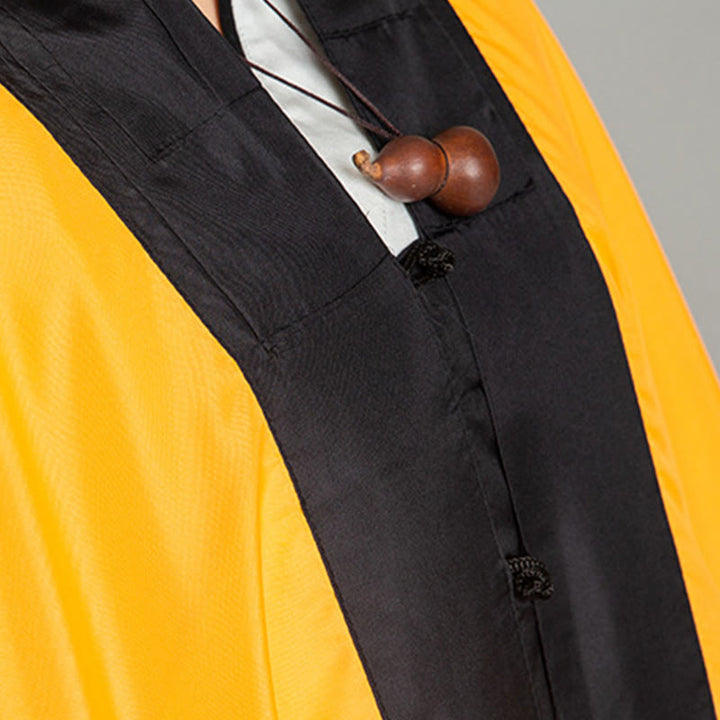 Kimono taoista unisex con maniche lunghe e larghe, tinta unita, per cerimonia di Qigong e Tai Chi , Buddha Stones Wudang - image 8