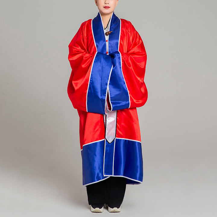 Kimono unisex con maniche lunghe e larghe, ricamo a gru Wudang, motivo Buddha Stones, per cerimonia Qigong Tai Chi. - image 3