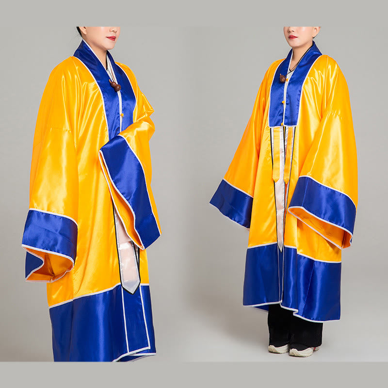 Kimono unisex con maniche lunghe e larghe, ricamo a gru Wudang, motivo Buddha Stones, per cerimonia Qigong Tai Chi. - image 8