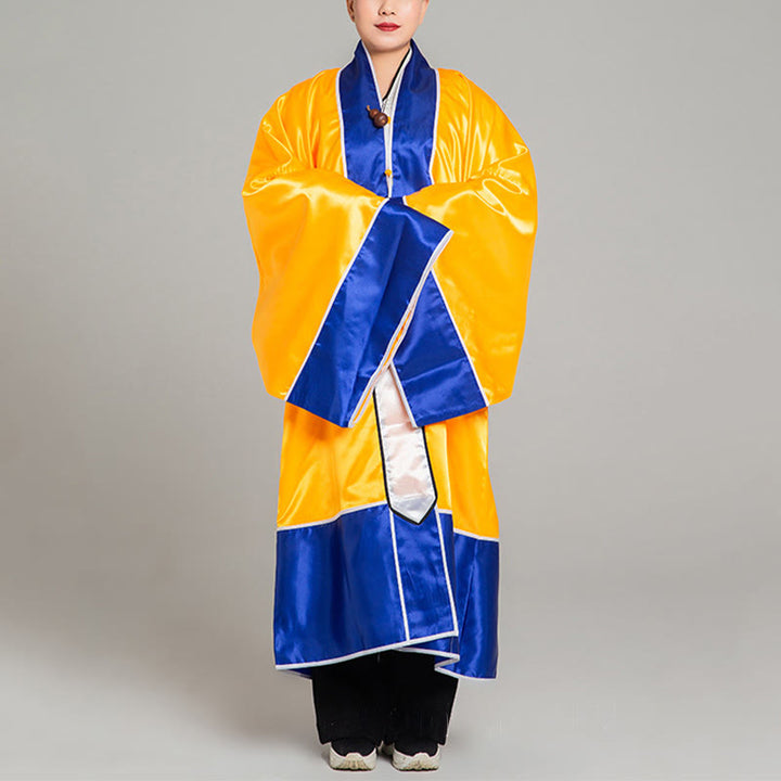 Kimono unisex con maniche lunghe e larghe, ricamo a gru Wudang, motivo Buddha Stones, per cerimonia Qigong Tai Chi. - image 10