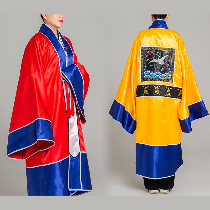 Kimono unisex con maniche lunghe e larghe, ricamo a gru Wudang, motivo Buddha Stones, per cerimonia Qigong Tai Chi. - image 17