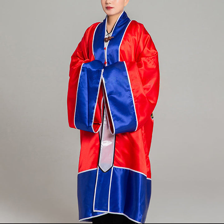 Kimono unisex con maniche lunghe e larghe, ricamo a gru Wudang, motivo Buddha Stones, per cerimonia Qigong Tai Chi. - image 4