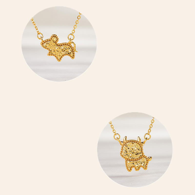 Collana con ciondolo a forma di moneta in argento sterling 925, Buddha Stones, anno del cavallo, zodiaco cinese, catena di benedizione - image 33