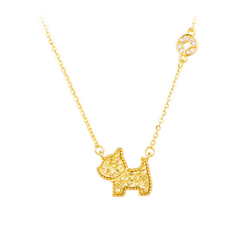 Collana con ciondolo a forma di moneta in argento sterling 925, Buddha Stones, anno del cavallo, zodiaco cinese, catena di benedizione - Cane - Argento (Benedizione ♥ Protezione) - image 29