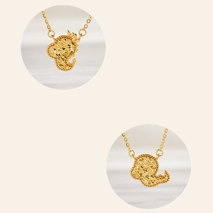 Collana con ciondolo a forma di moneta in argento sterling 925, Buddha Stones, anno del cavallo, zodiaco cinese, catena di benedizione - image 35