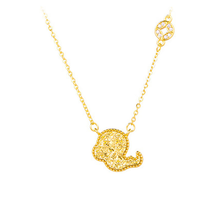 Collana con ciondolo a forma di moneta in argento sterling 925, Buddha Stones, anno del cavallo, zodiaco cinese, catena di benedizione - Serpente - Argento (Benedizione ♥ Protezione) - image 21