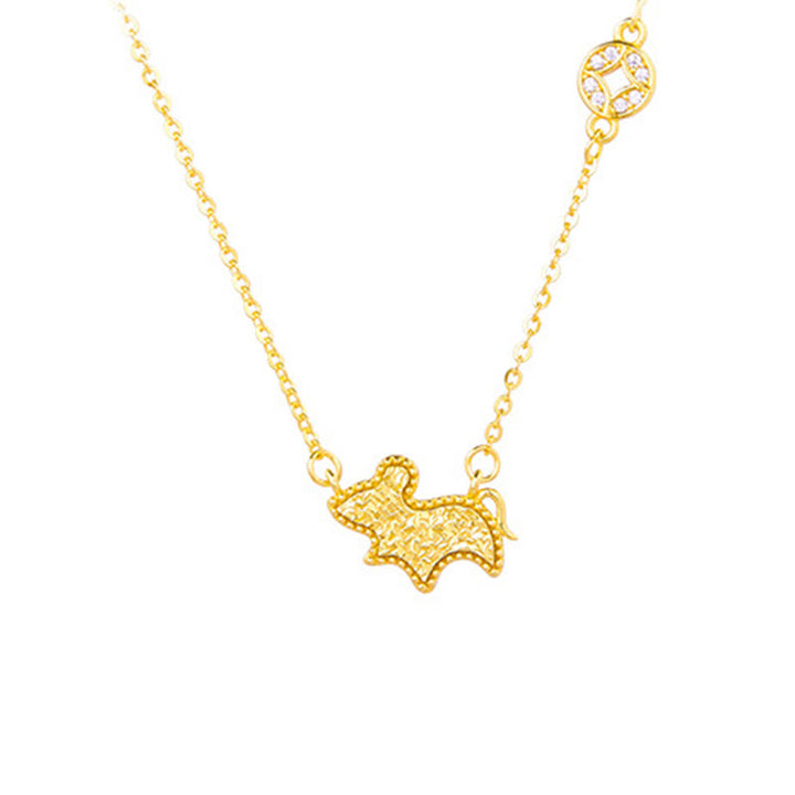 Collana con ciondolo a forma di moneta in argento sterling 925, Buddha Stones, anno del cavallo, zodiaco cinese, catena di benedizione - Ratto - Argento (Benedizione ♥ Protezione) - image 11