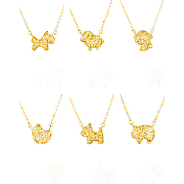 Collana con ciondolo a forma di moneta in argento sterling 925, Buddha Stones, anno del cavallo, zodiaco cinese, catena di benedizione - image 40