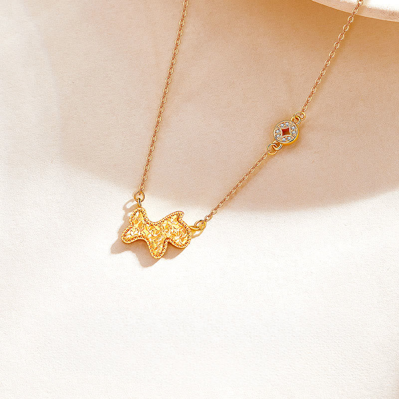 Collana con ciondolo a forma di moneta in argento sterling 925, Buddha Stones, anno del cavallo, zodiaco cinese, catena di benedizione - image 5