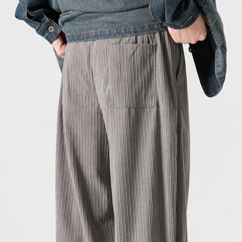 Pantaloni a gamba dritta in cotone con tasche e bottoni, modello Buddha Stones , da uomo, autunno inverno - image 12