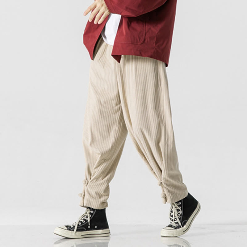 Pantaloni a gamba dritta in cotone con tasche e bottoni, modello Buddha Stones , da uomo, autunno inverno - image 17