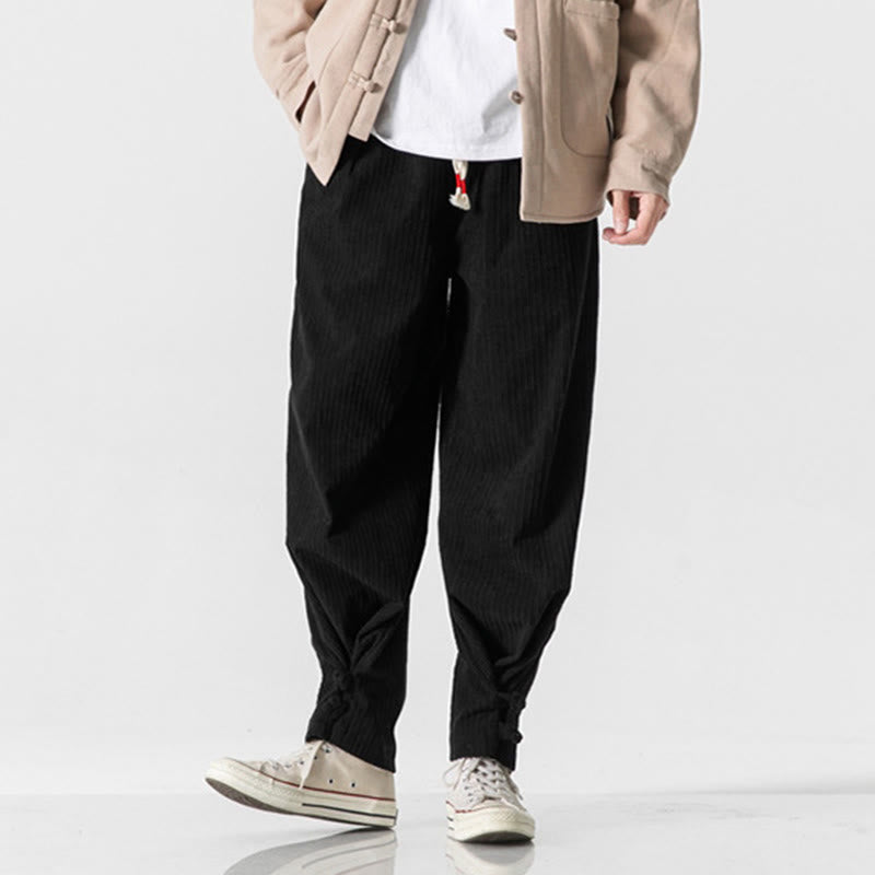 Pantaloni a gamba dritta in cotone con tasche e bottoni, modello Buddha Stones , da uomo, autunno inverno - image 29